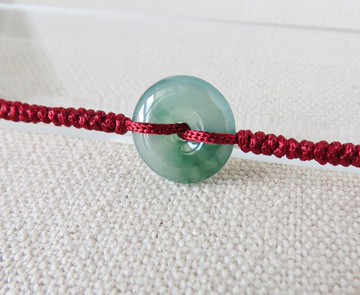 本命年【歲歲平安】冰飄花翡翠絲光編織手鍊*SW22*招財開運