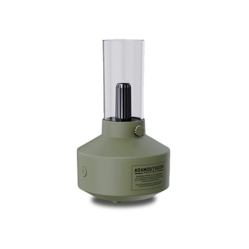ADAMOUTDOOR 經典風格火焰情境燈加濕器(軍用綠) (ADHA-AD02) 情境燈 加濕器 露營燈 小夜燈