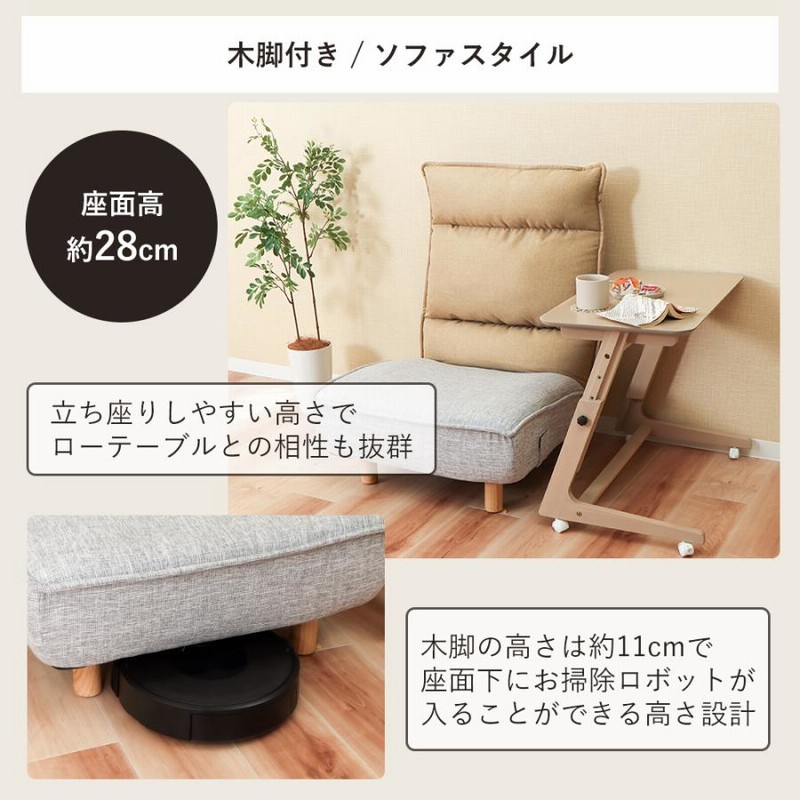 ローソファ 1人掛け フロアソファ 脚付き ソファー ワイド おしゃれ 1人掛け ローソファー リクライニング