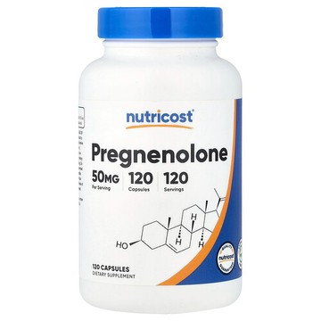 Nutricost, 孕烯醇酮膠囊，50 毫克，120 粒膠囊