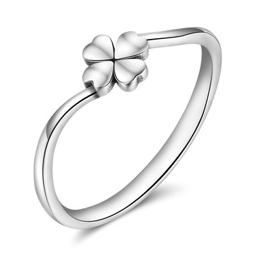 純銀戒指｜疊戴．混搭．幸運草．防小人尾戒