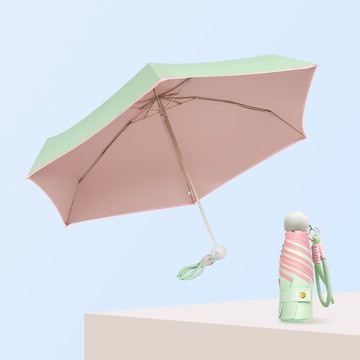 【臺灣-出貨】ins五折太陽傘小巧便攜雨傘晴雨兩用黑膠防曬防紫外線加大傘面女