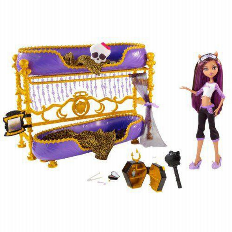 モンスターハイ Monster High Dead Tired Clawdeen Wolf Doll And Bed 