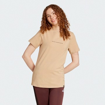 adidas 愛迪達 短袖上衣 女 W C DDL CAMP T 卡其 JX5324