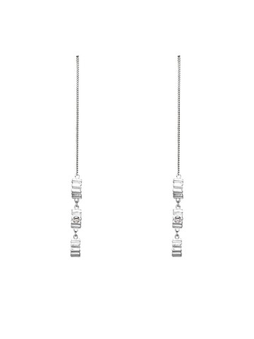 triple pleats chain Earrings