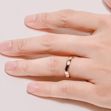 Freja｜單鑽樹枝＆樹冠 18K 玫瑰金對戒