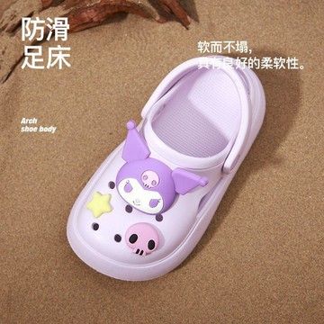 【臺灣-出貨】美樂蒂兒童洞洞鞋幼稚園女童-拖鞋軟底防滑卡通三麗鷗女孩涼拖ARCV