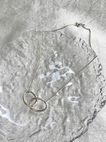 【日本直送 名牌中古包】Tiffany & Co. 蒂芬妮 項鍊 銀色 雙環 925 vintage