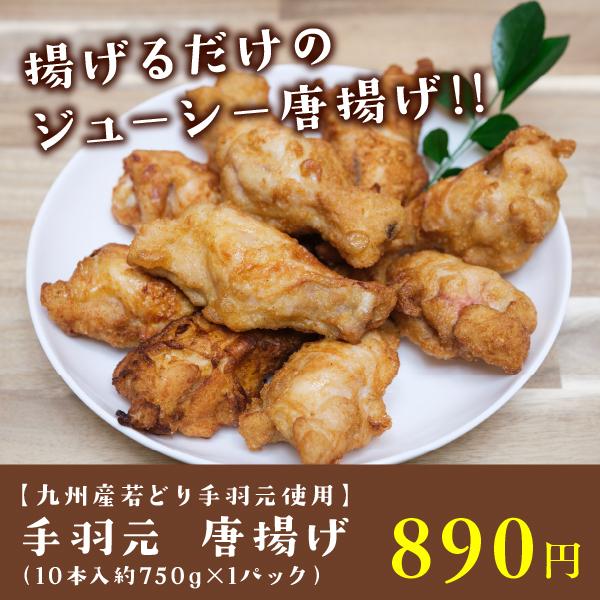 手羽元唐揚げ 10本入約750g×1パック 九州名産の逸品 お取り寄せ