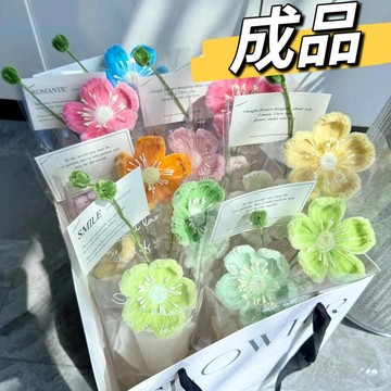 ❀【花中世界】❀扭扭棒海葵小花束成品情人節畢業季自制成品心意禮物送女朋友生日