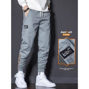 休閑褲男士冬季寬松束腳工裝褲子2025新款秋冬高端潮牌百搭運動褲