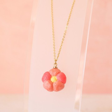 和紙飾品 項鍊 梅 梅花 練り切り 和菓子