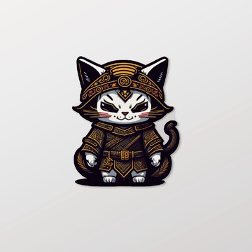 NO.6/戰國喵喵/車貼、軟磁 SunBrother孫氏兄弟 防水貼紙 車貼貼紙 軟性磁貼