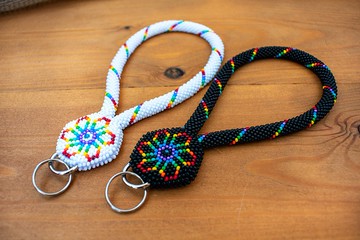 彩虹鑰匙扣 彩色鑰匙扣 手腕鑰匙扣 手腕鑰匙扣