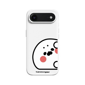iPhone Air SolidX 白 - 無所事事小海豹 The Nothing Seal - 小海豹偷偷看