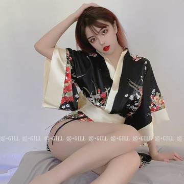 姬Gill：福利ji 日式性感和服私房裙睡袍內衣浴袍女夏季薄款睡衣