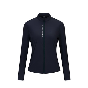 運動針織外套 JACKETKC7522WFKJ31 吸濕排汗 女外套 深靛蓝色 1911670-401