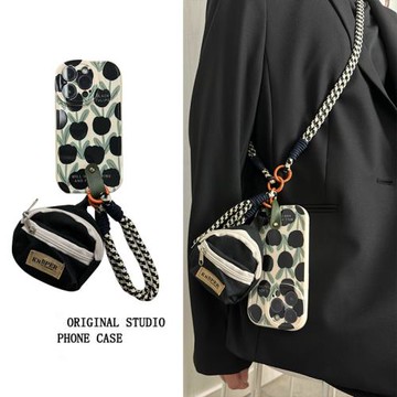 郁金香斜挎掛繩適用于三星S23ultra手機殼s21+硅膠S22ULTRA防摔S20fe保護套S24PLUS全包s10 4G軟殼a53/a54/s9