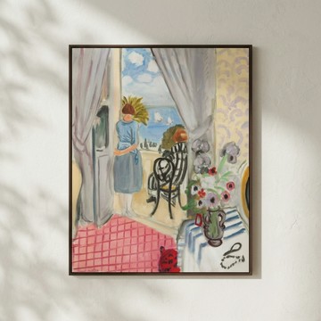 LIGHTO 掛畫｜馬諦斯 Henri Matisse｜Les Régates de Nice - 黑色鋁框-大尺寸
