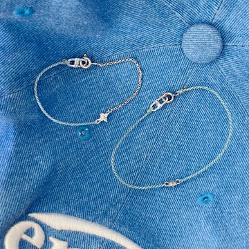 LESIS｜Star Blink Line Bracelet 閃星彩繩手鏈 ＊備註尺寸 - Blue green 藍綠-全彩繩版