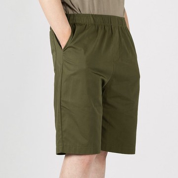 男裝休閒五分褲-軍綠色