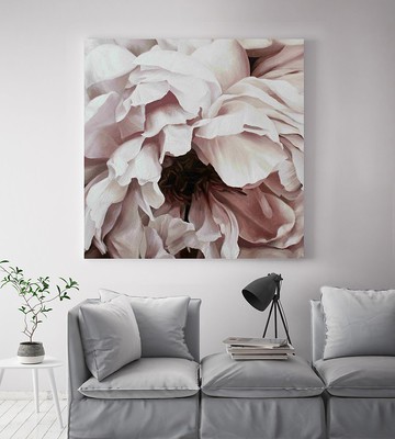 盛開的畫作 | 盛開的花朵 | 粉紅色牆壁藝術 | 盛開的牡丹 2