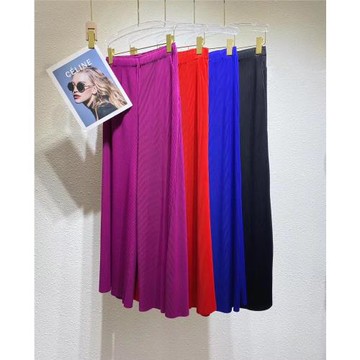 三宅褶皺高品闊腿褲高彈力舒適顯瘦中厚褲