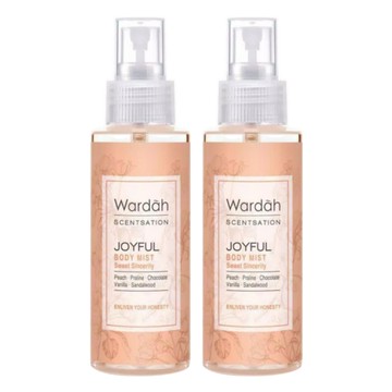 Wardah 身體香水噴霧 Joyful 100ml 清新持久 隨時散發迷人香氣  2瓶