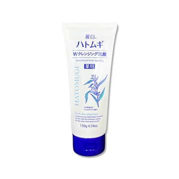 熊野油脂 日本KUMANO-麗白男女臉部肌膚薏仁淨膚卸妝洗面乳130g/條