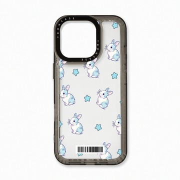 iPhone 16 Pro 殼 TRON IPhone 16 Pro 手繪小兔子透明殼  載具 太空殼 透黑款 手機殼