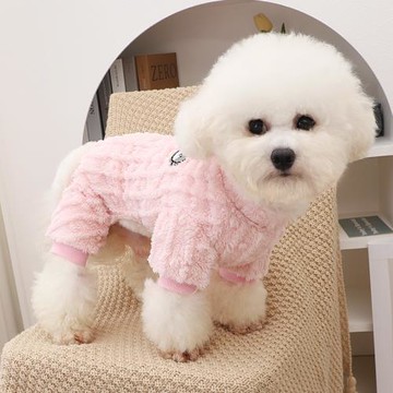 狗狗穿的衣服2026冬季新品雪納瑞外出保暖加絨加厚珊瑚絨四腳棉衣