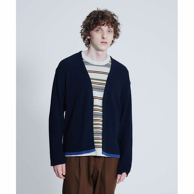 アバハウス 片畦フックカーディガン メンズ ネイビー 46 Abahouse 通販 Lineポイント最大1 0 Get Lineショッピング