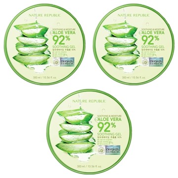 NATURE REPUBLIC 92% 蘆薈保濕凝膠 300ml  3罐