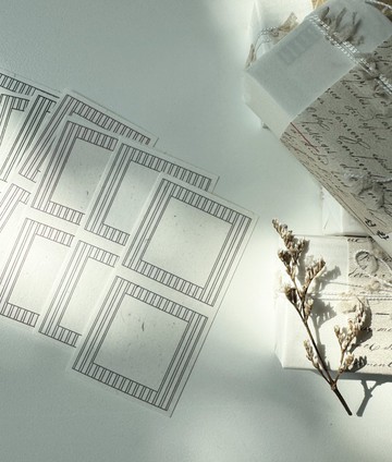 簡約條紋迷你相框紋理紙組 40 x 78 公釐