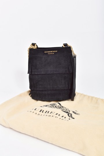 burberry黑色金扣流蘇手提肩背包