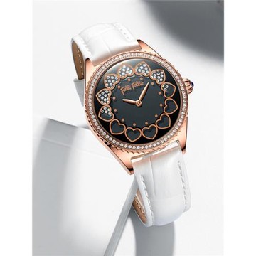 FOLLI FOLLIE芙麗手表時來運轉輕奢時尚轉盤鑲鉆石英表防水女表