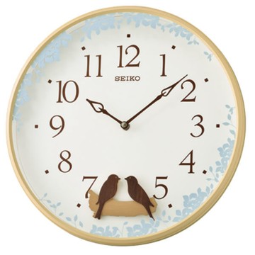 seiko SK037 精工鐘 (QXC237Z) 搖動擺飾幸福森林小鳥風格標準鐘/33*6.7cm｜樂天領券現折★全館特惠中★指定刷卡回饋10%