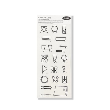 TPL 透明割型貼紙 經典迴紋針