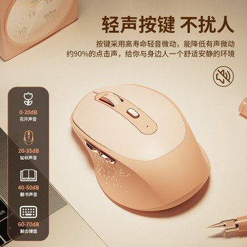 滑鼠雙模靜音可充電女生辦公人體工學筆記本臺式電腦通用