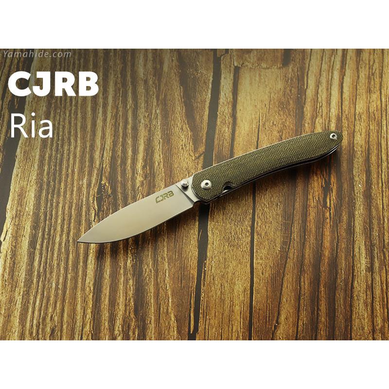 CJRB J1917ODG リア ライナーロック グリーンマイカルタ 折り畳みナイフ CJRB Ria Linerlock Green Micarta