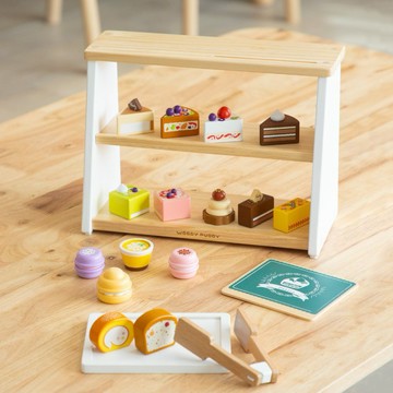 【WOODY PUDDY】寶寶甜點店豪華組 - 日本木質家家酒玩具