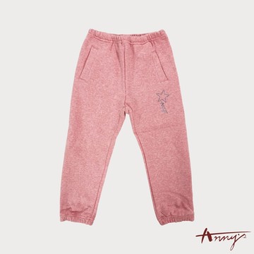Annys安妮公主-休閒舒適水鑽星星秋冬款鬆緊束口襪褲*8649粉紅