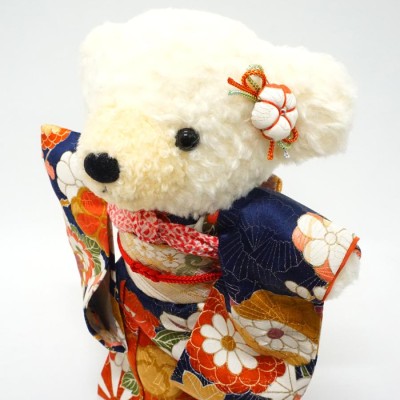 着物ベア Ｌサイズ 29cm KIMONO OBI Bear 日本製 ぬいぐるみ