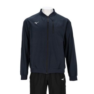 Mizuno 男款 深藍色 彈性 舒適 立領 運動 休閒 外套 32TEC55708