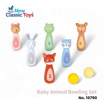 荷蘭New Classic Toys 寶寶動物保齡球-10790
