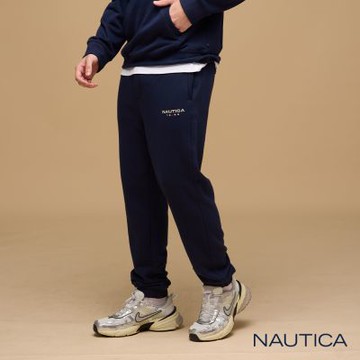 Nautica 男裝 雙色抽繩長褲-藍色