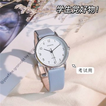免運🏆初高中學生中考高考考試手錶女ins風簡約氣質霧霾藍顯白森係小巧精品手錶 防水手錶 女錶 考試手錶 石英錶女 TID