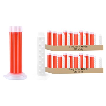 BangJiaShi 幫家適 馬桶除臭凝膠 紅色玫瑰 補充瓶 54g x 9瓶 + 推桿 8g x 9支  54g  2組