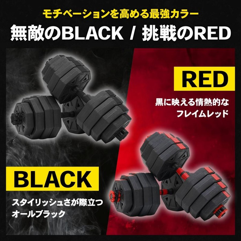 ダンベル 最新UXモデル ワンタッチロック採用 20kg×2セット