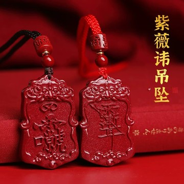 招財好運🙏🏻已過爐開光 紫微諱 防小人 貴人接引 硃砂紫薇諱吊墜男女款雷祖諱令牌隨身掛件雨漸耳低含量項鏈紫微諱